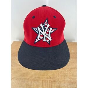 New Era New York Yankees MLB Baseball Cap Red Navy 59FIFTY Fitted Hat 6 7/8